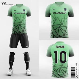 Green Soccer Jersey Geo Pattern