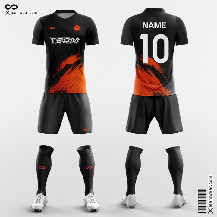 Ink Soccer Jersey Black and Red
