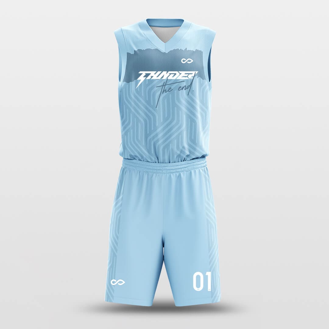 blue and black color designer new sublimation basketball jersey uniform  design