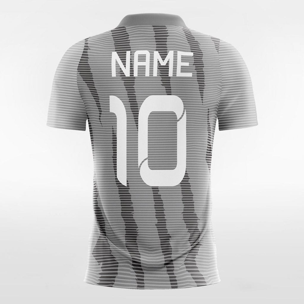 Custom Black and Gray Men's Sublimated Soccer Jersey