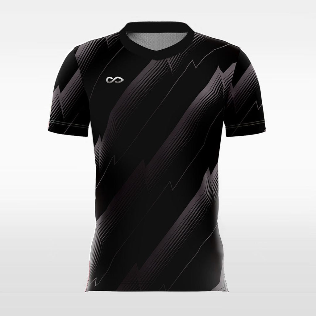 Customized Black Men's Sublimated Soccer Jersey