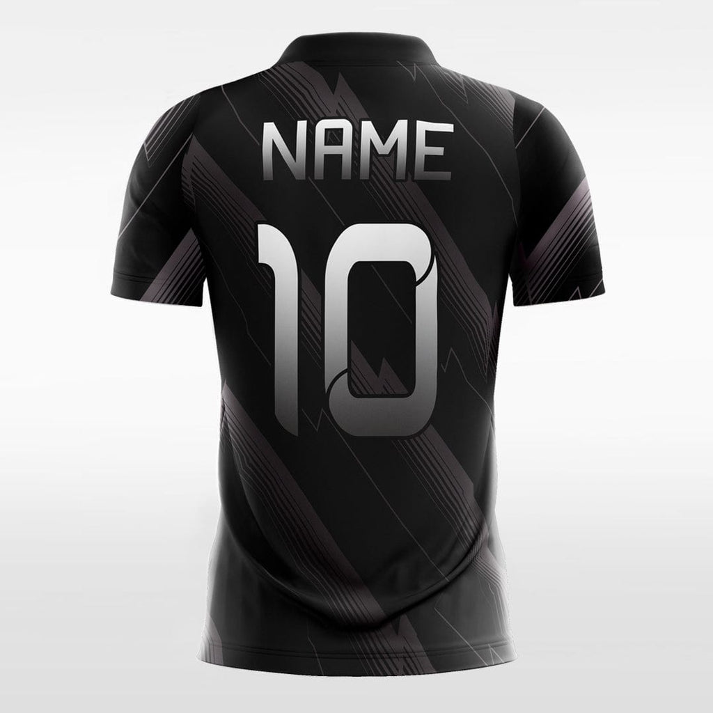 Black Men's Sublimated Soccer Jersey Design