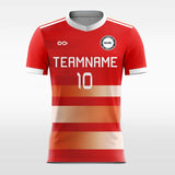 Retro Stripe - Custom Kids Soccer Jerseys Design Red and Gold