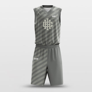 Grey Basketball Uniforms Sublimated