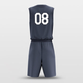 Black Striped Basketball Jersey Set