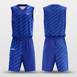 Custom Basketball Uniforms Blue Striped