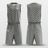 Custom Basketball Uniforms Grey