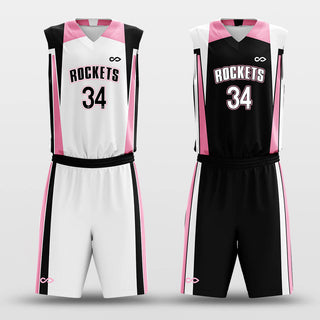 White and Black Basketball Jersey Set