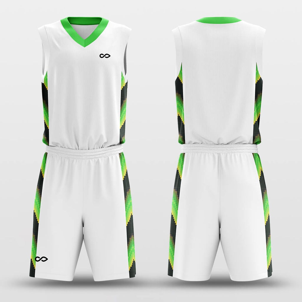 custom white basketball uniform
