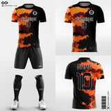 Orange and Black Soccer Jersey