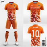 Orange Soccer Jerseys Geo Pattern