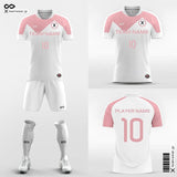 Pink and White Soccer Jersey Kit