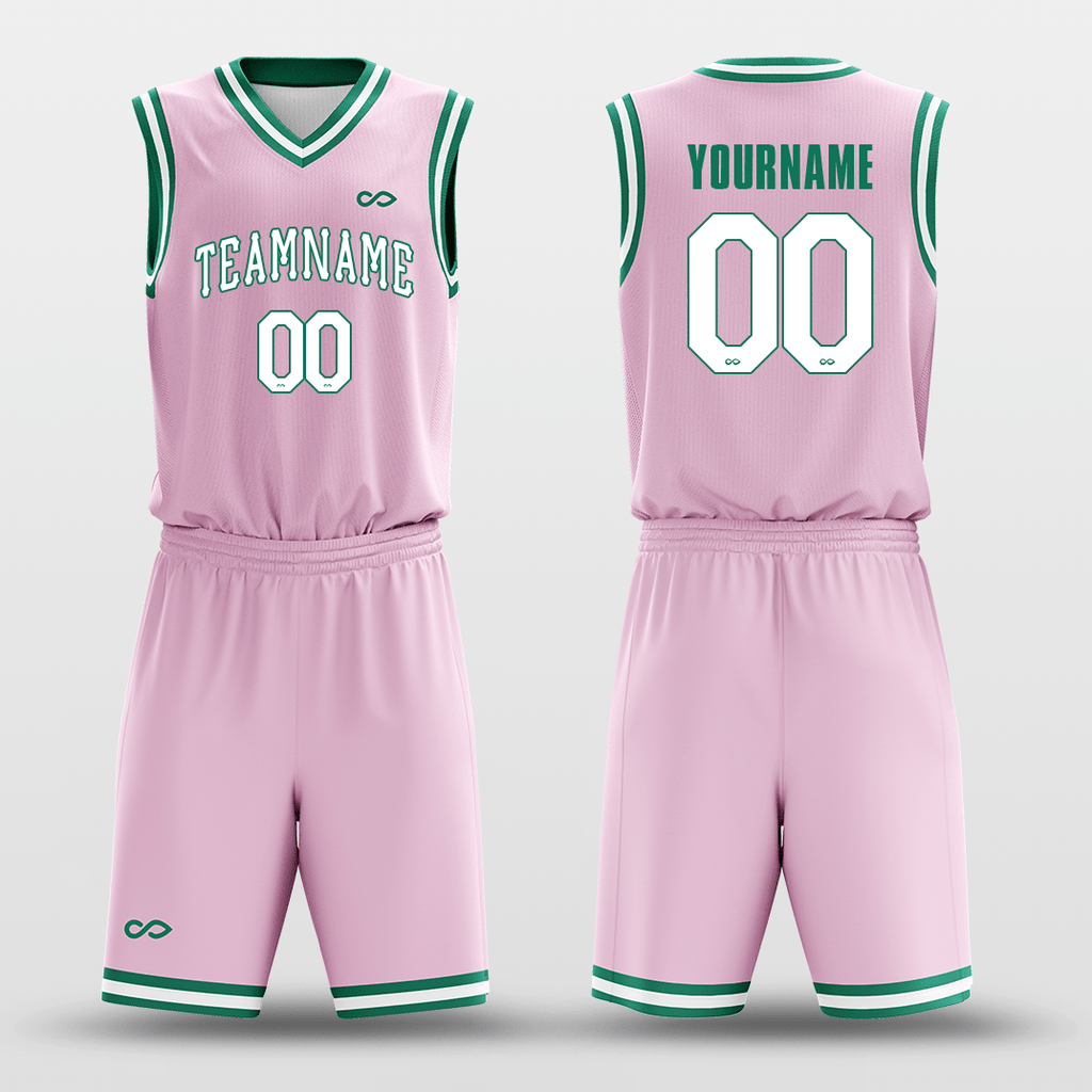 pink green basketball jerseys