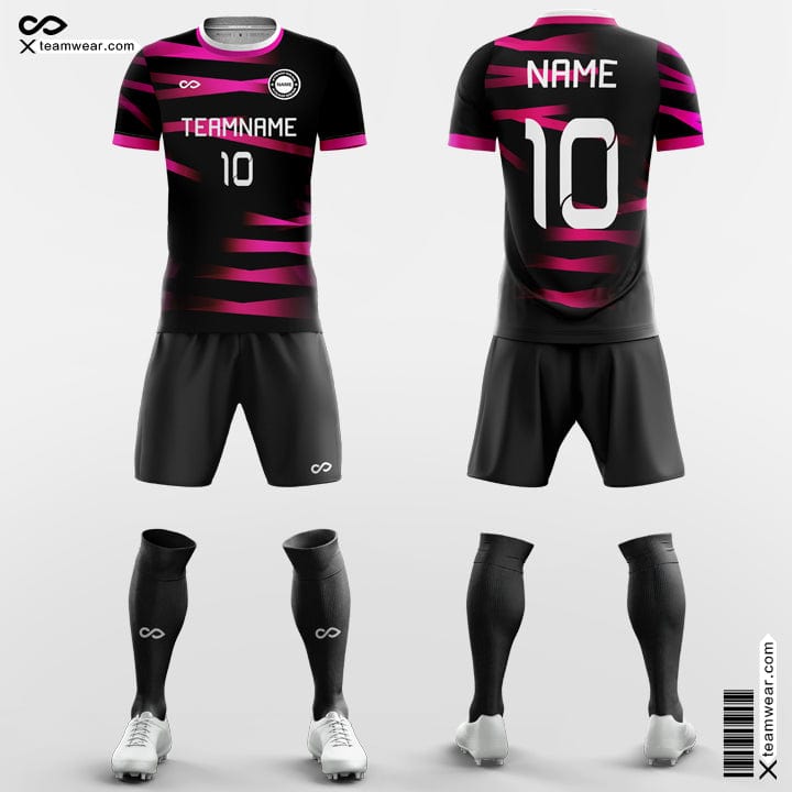 Jerseys Sublimated School-XTeamwear Pink-Custom with for Shorts Black Soccer