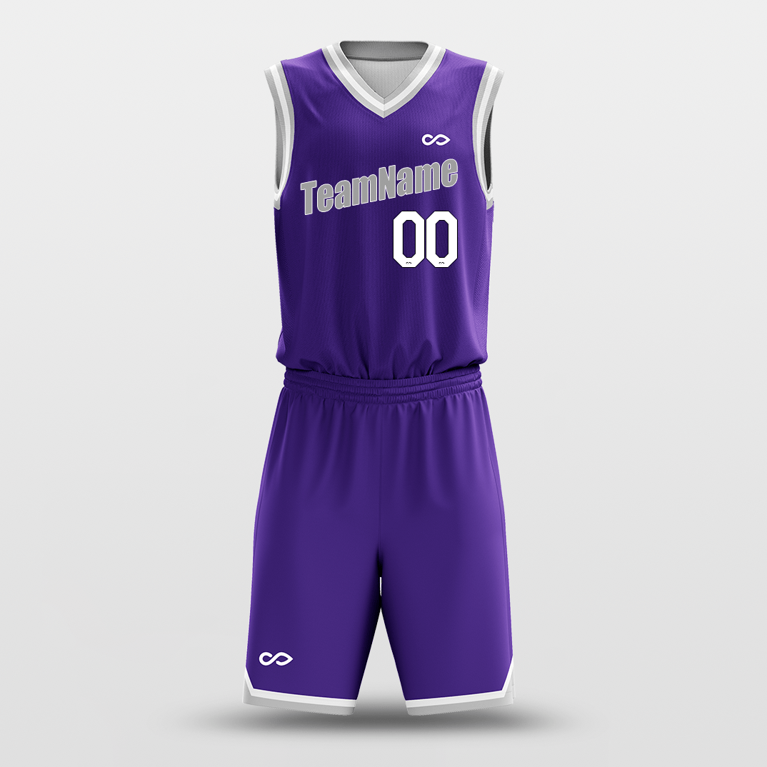 Source Contrast Purple Color Design Basketball Jersey Custom Team