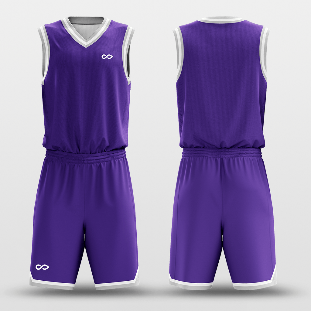 Purple White - Custom Basketball Jersey Design for Team