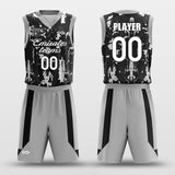 Custom Grey Basketball Uniform