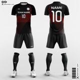 Red and Black Soccer Jersey Custom Design