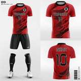 Red Fire Soccer Jersey Kit