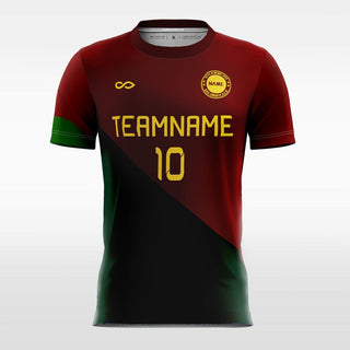 red green kids soccer team jerseys