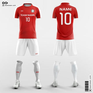 Red Soccer Jersey Kit Diagonal