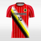 Polka Dot - Kids Custom Soccer Jerseys Design Red Stripe