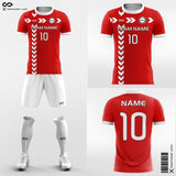 Retro Red - Custom Soccer Jerseys Kit Sublimated for League