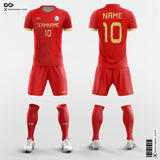 Red Symbol Soccer Jersey Design