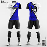 Retro Soccer Jersey White and Blue