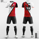 Retro Soccer Jersey White and Red
