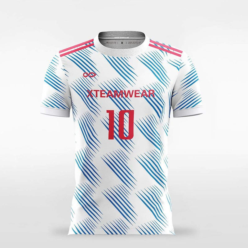 Retro Split Geometric - Custom Soccer Jerseys Kit Red Design-XTeamwear