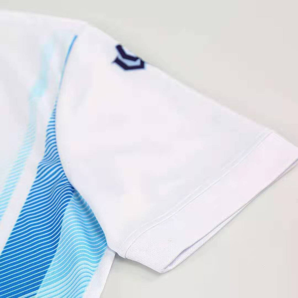 Blue&White Custom Football Shirts Details