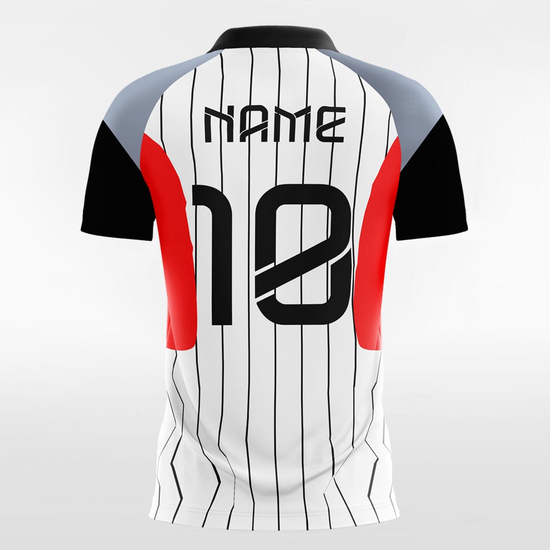 Retro White Red Stripe - Women Custom Soccer Jerseys Design-XTeamwear