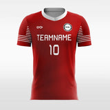 White Stripe Trim - Women Custom Soccer Jerseys Design Red
