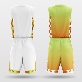 Orange and White Basketball Jersey Set