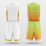 Orange and White Basketball Jersey Set