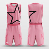 custom basketball unform set pink