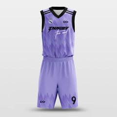 Wheel - Custom Sublimated Basketball Jersey Set Purple Stripe-XTeamwear