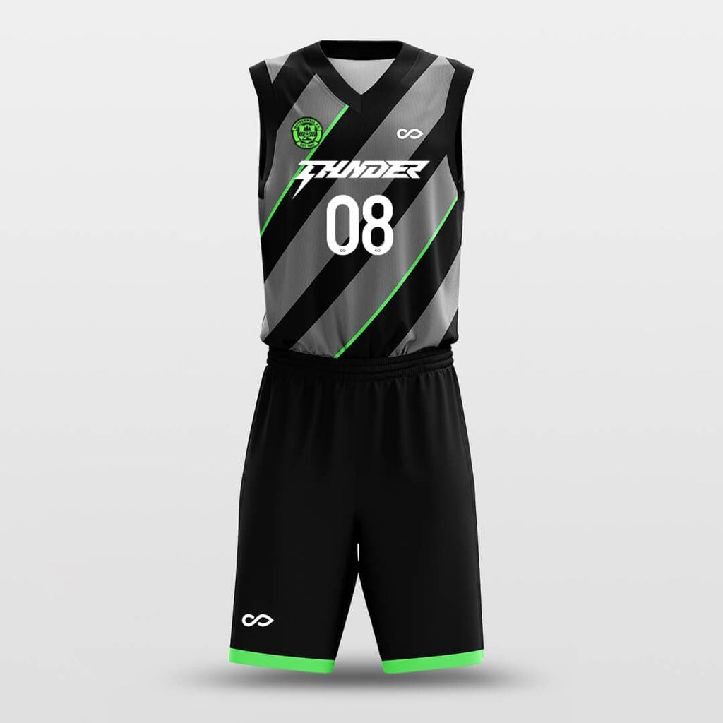 custom black basketball uniform