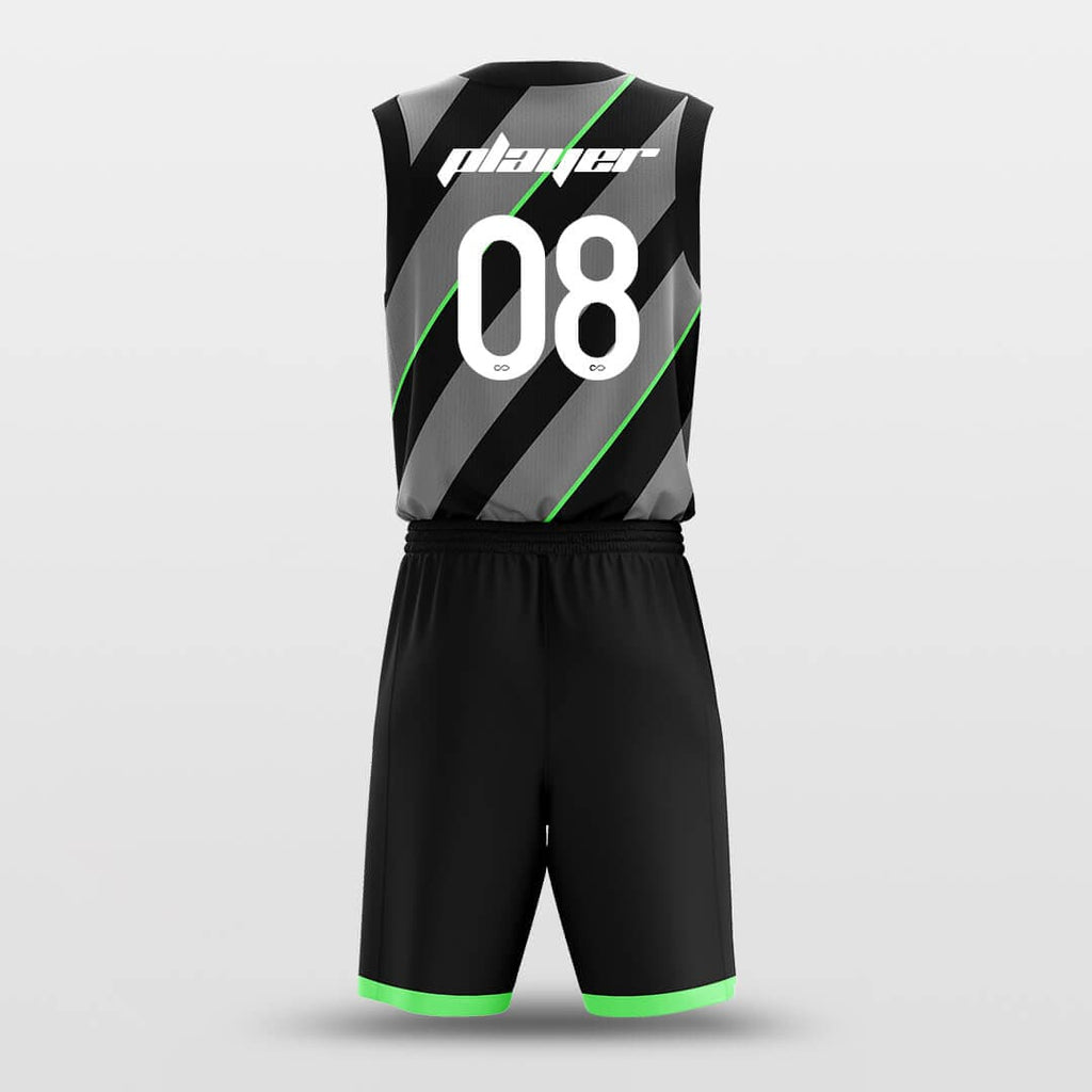 Track - Custom Sublimated Basketball Uniform Set Stripe Design-XTeamwear