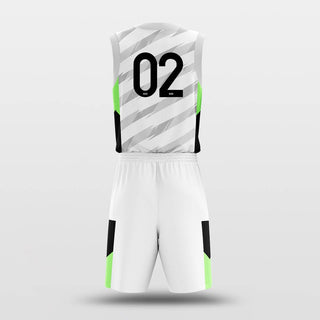 White and Grey Basketball Uniform