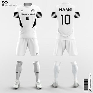 White and Black Soccer Jersey