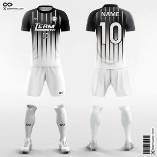 White and Black Soccer Jersey