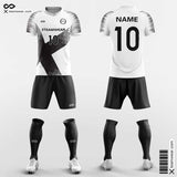 White and Black Soccer Jersey