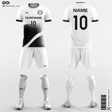 White and Black Soccer Jersey