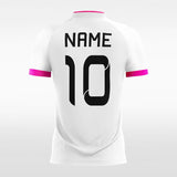 White and Pink Soccer Jerseys for Kids