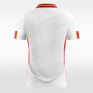 white and red soccer jersey