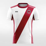 white and red soccer jerseys