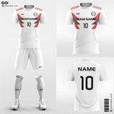 White and Red Soccer Jerseys