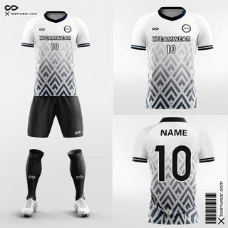 White Black Soccer Jersey Kit Graphic